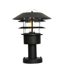 Pitic pentru exterior Helsingor 1 Light Pedestal Lantern – Black