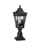 Pitic pentru exterior Cotswold Lane 2 Light Medium Pedestal – Black