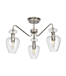 Plafoniera Armand 3 Light Semi Flush – Polished Nickel