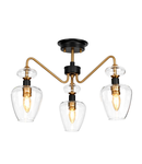 Plafoniera Armand 3 Light Semi Flush – Aged Brass