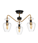 Plafoniera Armand 3 Light Semi Flush – Aged Brass