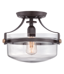 Plafoniera Penn Station 1 Light Semi Flush – Western Bronze