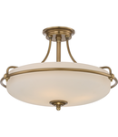 Plafoniera Griffin 4 Light Semi-Flush Light – Weathered Brass