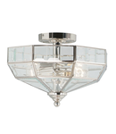 Plafoniera Old Park 2 Light Semi-Flush – Polished Nickel