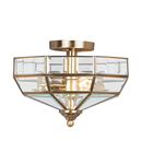 Plafoniera Old Park 2 Light Semi-Flush – Aged Bronze