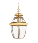 Lampa suspendata Newbury 1 Light Medium Chain Lantern – Polished Brass