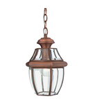 Lampa suspendata Newbury 1 Light Medium Chain Lantern – Aged Copper