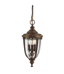 Lampa suspendata English Bridle 3 Light Medium Chain Lantern – British Bronze