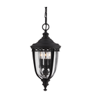 Lampa suspendata English Bridle 3 Light Medium Chain Lantern – Black