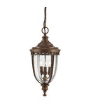 Lampa suspendata English Bridle 3 Light Large Chain Lantern – British Bronze