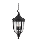 Lampa suspendata English Bridle 3 Light Large Chain Lantern – Black