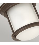 Corp de iluminat decorativ pentru exterior, Hadrian 1 Light Flush Mount – Opal Glass – Oil Rubbed Bronze