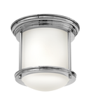 Corp de iluminat decorativ pentru exterior, Hadrian 1 Light Flush Mount – Opal Glass – Chrome