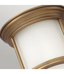 Corp de iluminat decorativ pentru exterior, Hadrian 1 Light Flush Mount – Opal Glass – Brushed Bronze