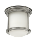 Corp de iluminat decorativ pentru exterior, Hadrian 1 Light Flush Mount – Opal Glass – Antique Nickel