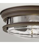 Corp de iluminat decorativ pentru exterior, Hadrian 2 Light Flush Mount – Clear Glass – Oil Rubbed Bronze