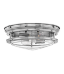 Corp de iluminat decorativ pentru exterior, Hadrian 2 Light Flush Mount – Clear Glass – Chrome