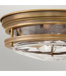 Corp de iluminat decorativ pentru exterior, Hadrian 2 Light Flush Mount – Clear Glass – Brushed Bronze