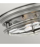 Corp de iluminat decorativ pentru exterior, Hadrian 2 Light Flush Mount – Clear Glass – Antique Nickel