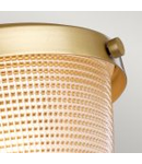 Corp de iluminat decorativ pentru exterior, Dublin 1 Light Semi-Flush Mount – Painted Natural Brass