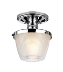 Corp de iluminat decorativ pentru exterior, Dublin 1 Light Semi-Flush Mount – Polished Chrome