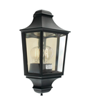 Corp de iluminat decorativ pentru exterior, Turin 1 Light Half Lantern – Black