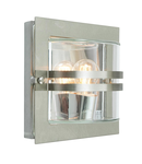 Corp de iluminat decorativ pentru exterior, Bern 1 Light Wall Lantern – Stainless Steel With Clear Glass