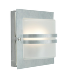 Corp de iluminat decorativ pentru exterior, Bern 1 Light Wall Lantern – Galvanized With Frosted Glass