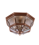 Corp de iluminat decorativ pentru exterior, Newbury 3 Light Flush Mount – Aged Copper