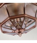 Corp de iluminat decorativ pentru exterior, Newbury 3 Light Flush Mount – Aged Copper