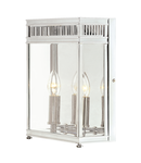 Corp de iluminat decorativ pentru exterior, Holborn 2 Light Half Lantern Medium – Polished Chrome