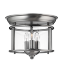 Corp de iluminat decorativ pentru exterior, Gentry 3 Light Flush Mount – Pewter