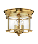 Corp de iluminat decorativ pentru exterior, Gentry 3 Light Flush Mount – Polished Brass