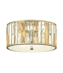 Corp de iluminat decorativ pentru exterior, Gemma 3 Light Flush Mount – Silver Leaf