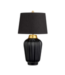 Veioza Bexley 1 Light Table Lamp – Black & Brushed Brass