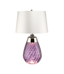 Veioza Lena 2 Light Small Plum Table Lamp with Off-white Shade