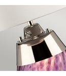 Veioza Lena 2 Light Small Plum Table Lamp with Off-white Shade