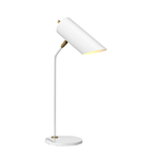 Veioza Quinto 1 Light Table Lamp – White Aged Brass