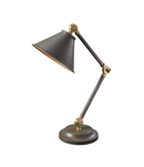 Veioza Provence Element 1 Light Mini Table Lamp – Dark Grey/Aged Brass