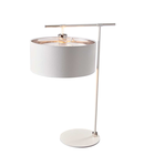 Veioza Balance 1 Light Table Lamp – White and Polished Nickel