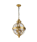 Corp de iluminat suspendat, lustra Adams 3 Light Pendant Chandelier – Brushed Brass