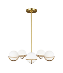 Corp de iluminat suspendat, lustra Apollo 5 Light Chandelier – Burnished Brass