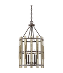 Corp de iluminat suspendat, lustra Wood Hollow 4 Light Chandelier