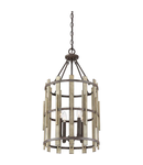 Corp de iluminat suspendat, lustra Wood Hollow 4 Light Chandelier