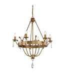 Corp de iluminat suspendat, lustra Windsor 6 Light Chandelier – Gold Patina