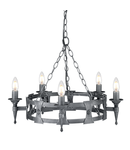 Corp de iluminat suspendat, lustra Saxon 5 Light Chandelier – Black/Silver