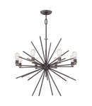 Corp de iluminat suspendat, lustra Uptown Carnegie 8 Light Chandelier – Western Bronze