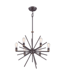 Corp de iluminat suspendat, lustra Uptown Carnegie 6 Light Chandelier – Western Bronze