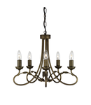 Corp de iluminat suspendat, lustra Olivia 5 Light Chandelier – Black/Gold