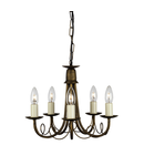 Corp de iluminat suspendat, lustra Minster 5 Light Chandelier – Black/Gold